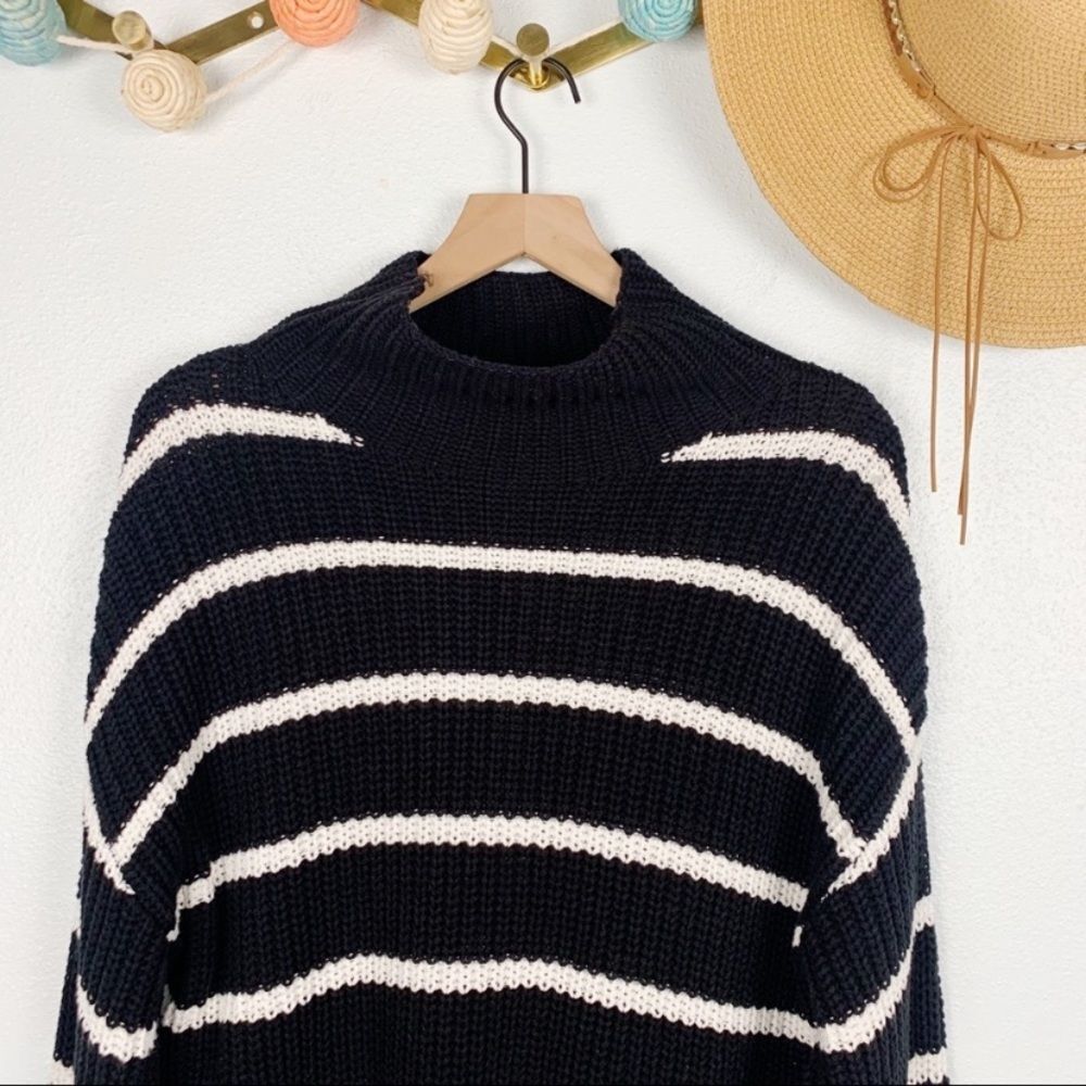 Caslon Shaker Mock Neck Ribbed Chunky Knit Sweater - Picture 3 of 8